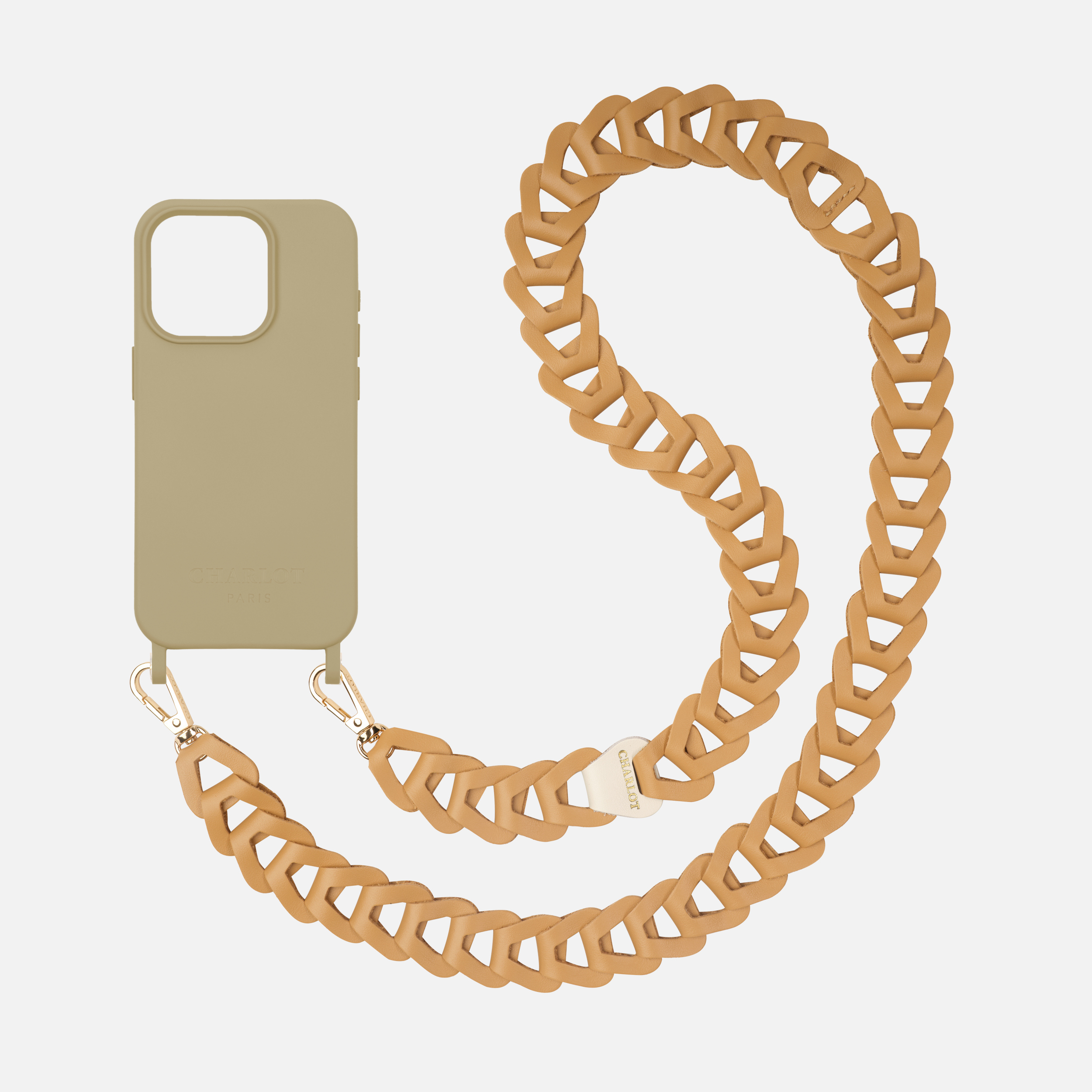 Coque Taupe + Mel Cuir Long Camel